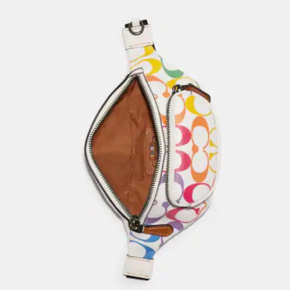 Coach - Sprint Belt Bag In Rainbow Signature Canvas (NWT) - Picture 3 of 3